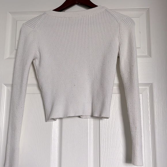 Zara Basics White Button Down Cardigan - Picture 2 of 2